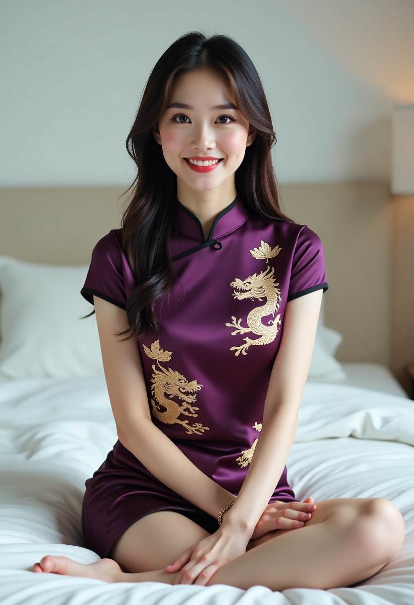 母子在老街早餐摊前等待豆浆